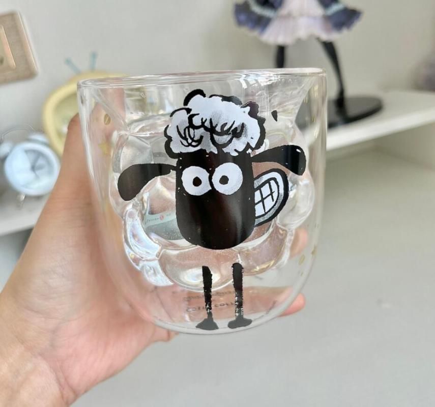 Ello Wine Glasses Cartoon Glass Cup Transparent 3D Animal Drinking