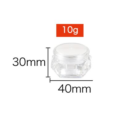 10g Clear Jar Clear Lid