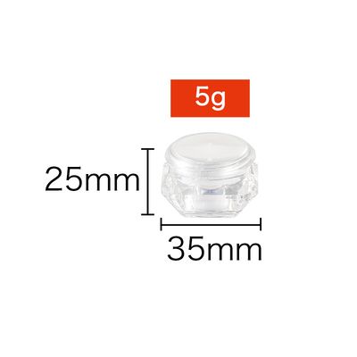 5 g di barattolo trasparente trasparente