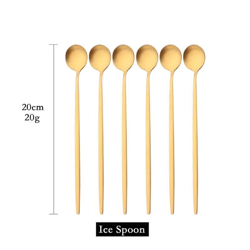 6Pcs Long Spoon