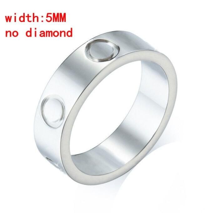 5mm argento senza diamante