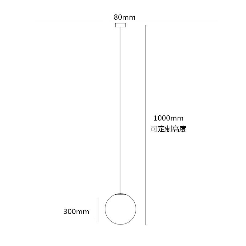 Glas is 300 mm