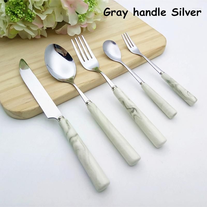 Gray handle Silver