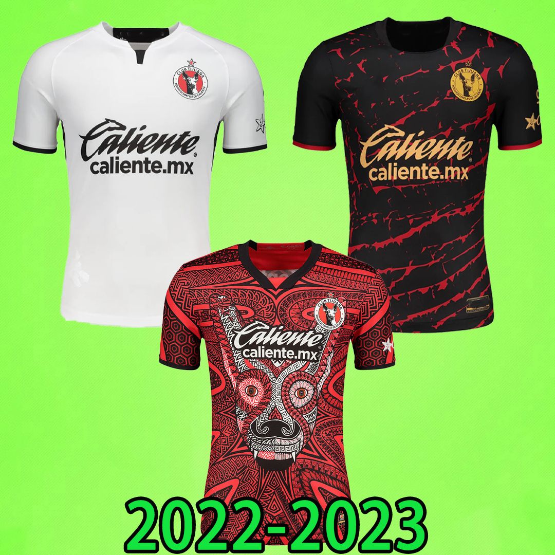room Sandalen Arne 22 23 Club Tijuana voetbaltruien 2022 2023 Castillo J. Montecinos Rodriguez  B. Diaz Lopez Home Away