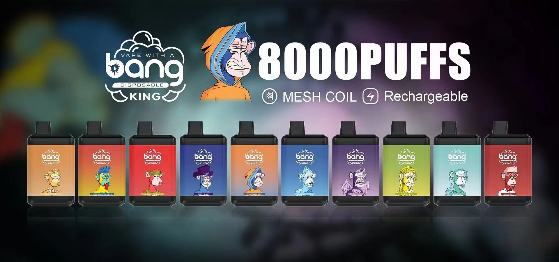 Bang King 8000puffs-mix kleur