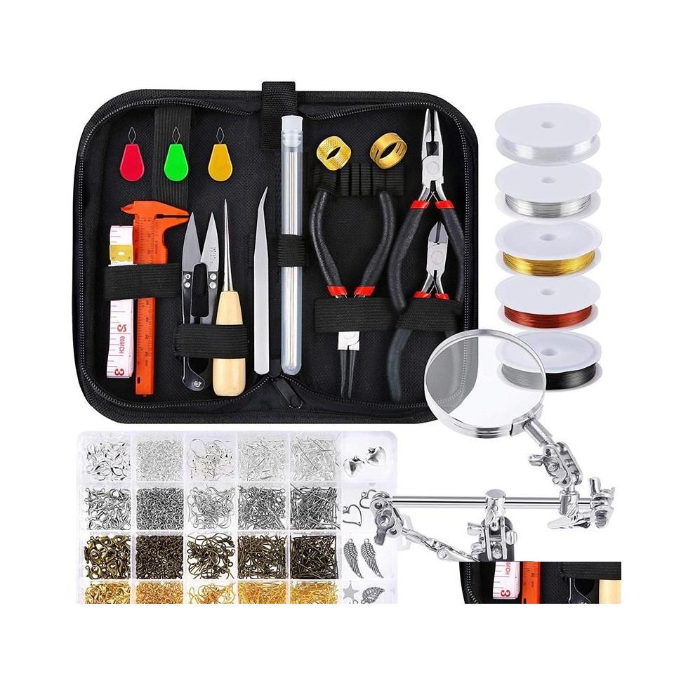 Other Jewelry Making Supplies Wire Wrap Kit With Beading Tools Hel Hands  Findings And Pendants Drop Delivery Components Dhk7R From Yy_dhhome, $53.85