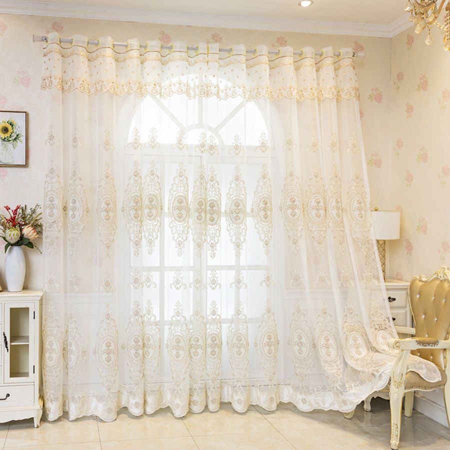 Fl Beaded Embroidered Sheer Curtains By Curtain Luxe Colorful Jacquard Ds For Bedroom Living Room Windows 230105 From Luo09 16 3 Dhgate Com