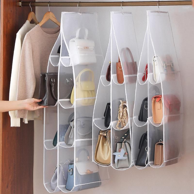Cheap Wardrobe Closet Transparent Storage Bag Hanging Purse
