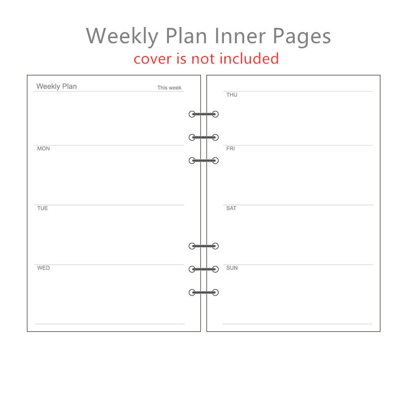 A5 Wekelijks plan