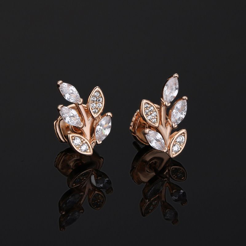 3# rose gold vine earrings