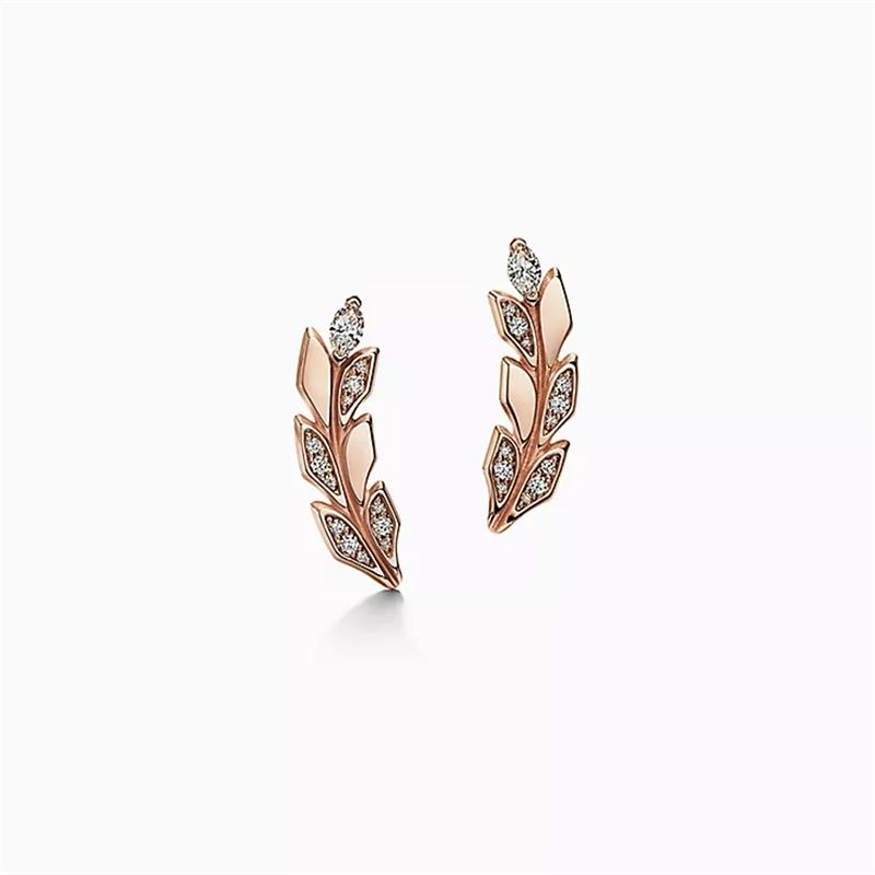 2# rose gold climber earrings