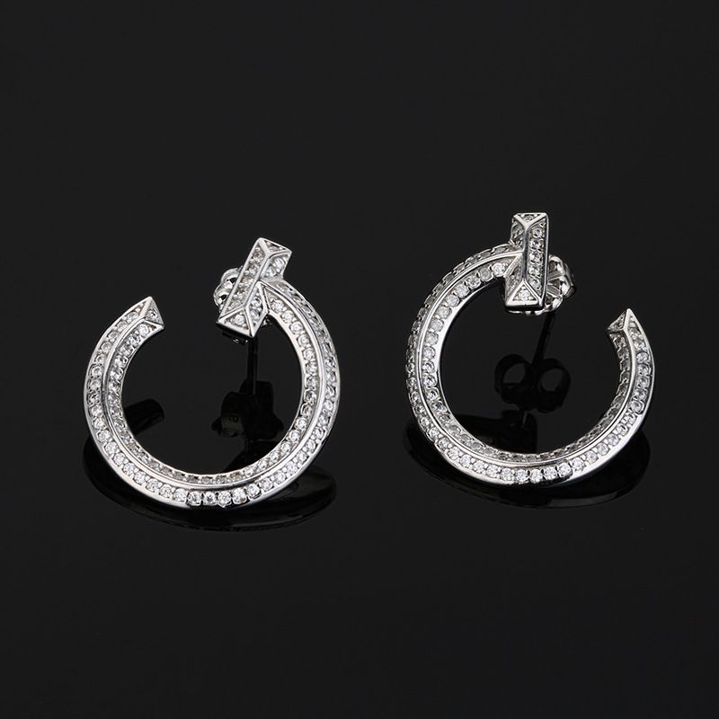 7# silver open hoop earrings