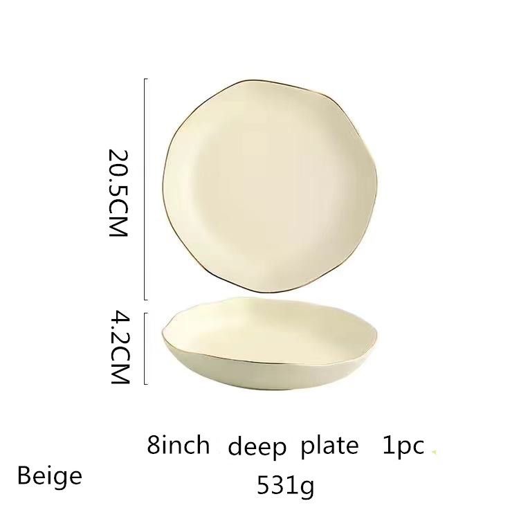 B 8inch deep plate