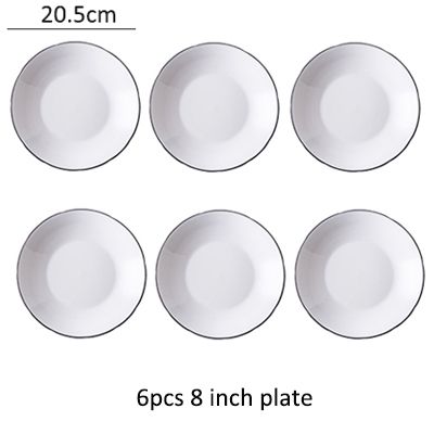 6pcs 8 inch plate