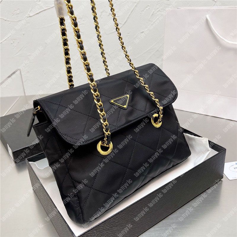 Bolsos de hombro de diseñador de nylon mujer masculina bolso de hombro de lujo