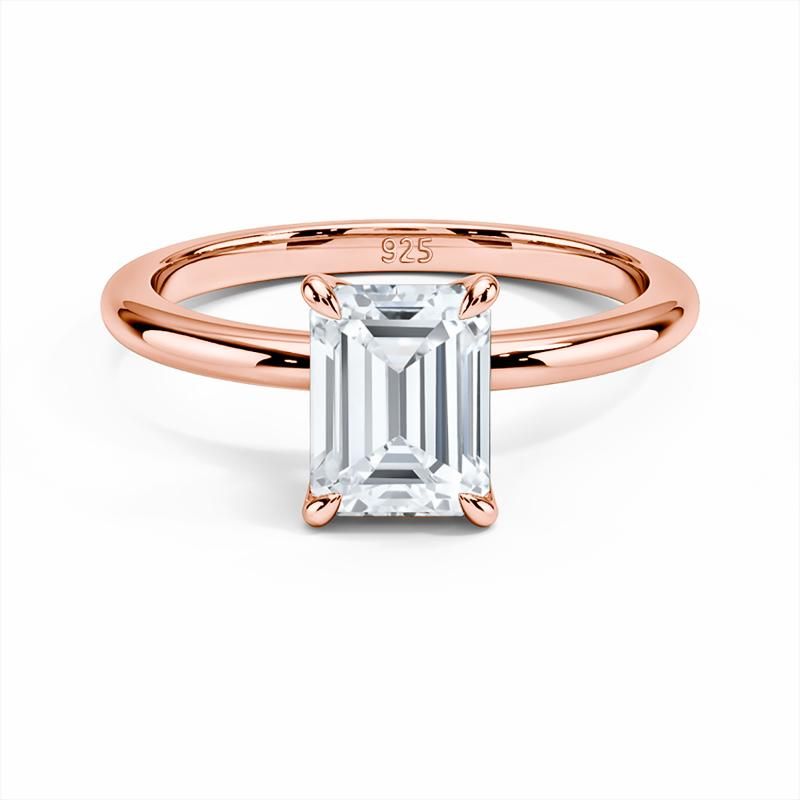 Chiny Rose Gold Stated 3CT Moissanite