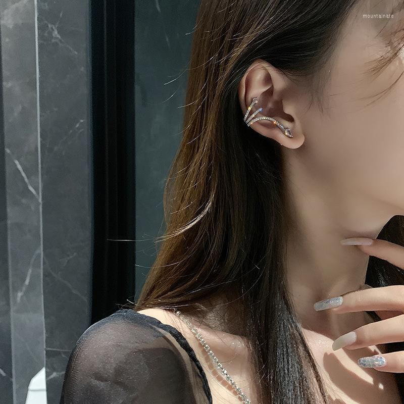 Backs Earrings Spiritual Snake Shaped Crystal Studs For Women Men