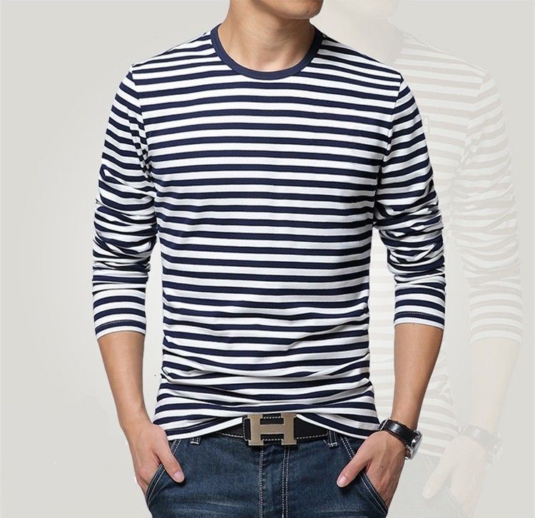 men navy blue stripe