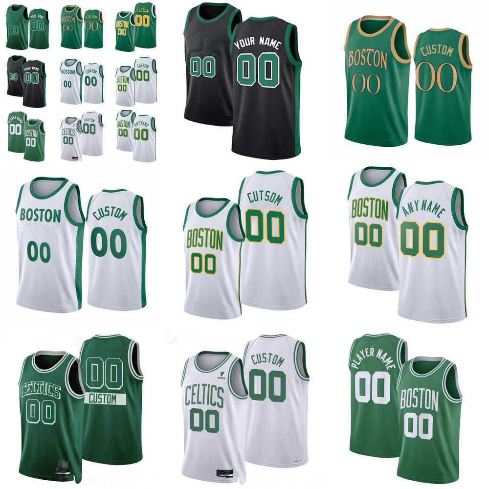 NBA-Boston''Celtics''custom Men Women Youth 40 Luke Kornet 43 Justin  Jackson 33 Larry Bird Jayson 0 Tatum Jaylen 7 Brown Basketball Jersey 