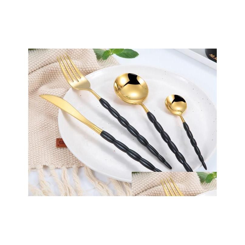 Set di invio casuale in oro nero 4 pezzi