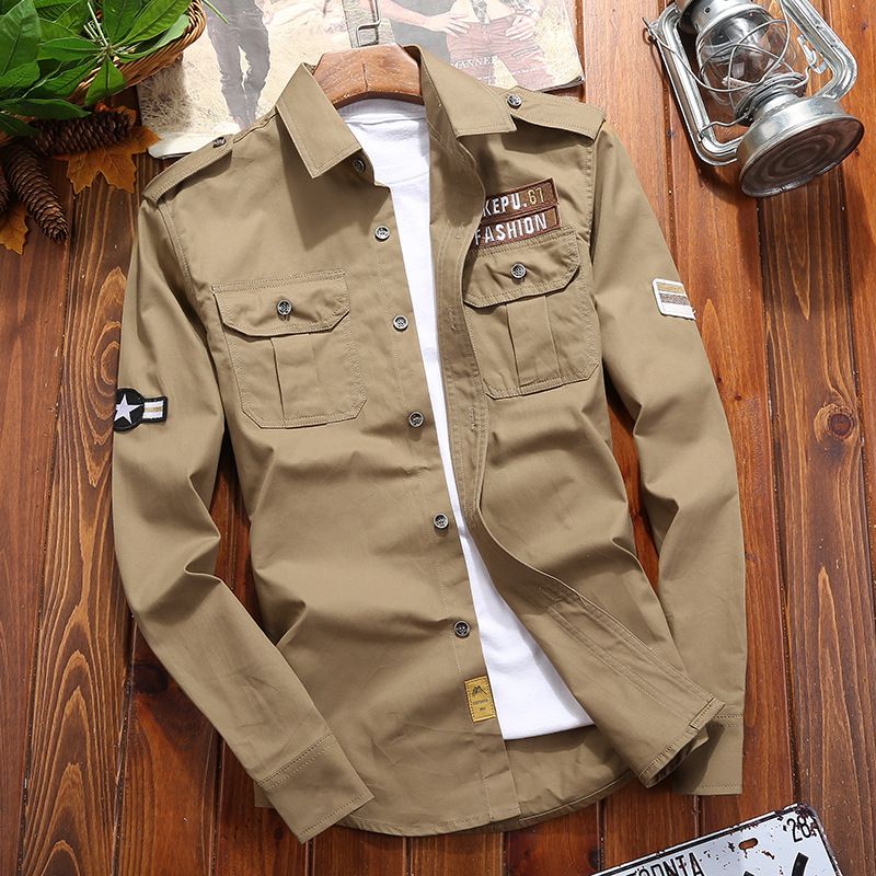 chemise militaire kaki