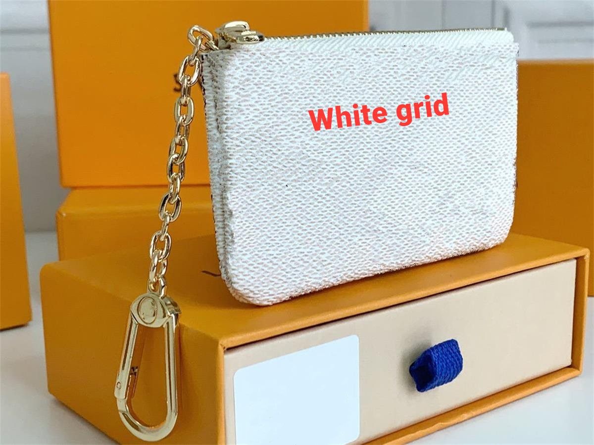 Weißes Gitter-L-Brieftasche