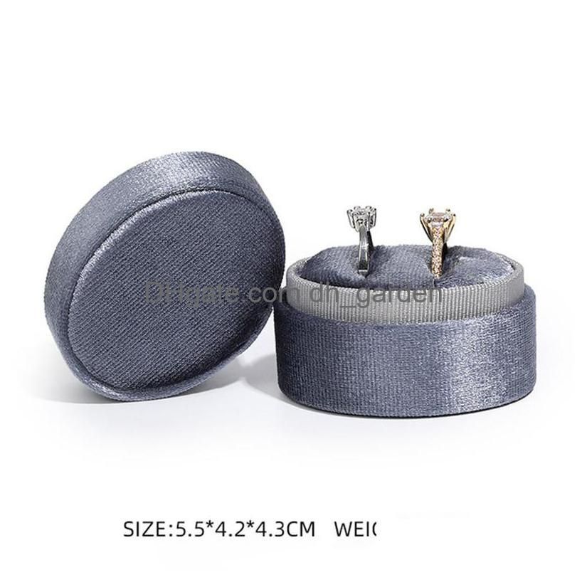 Double Ring Box Bleu gris