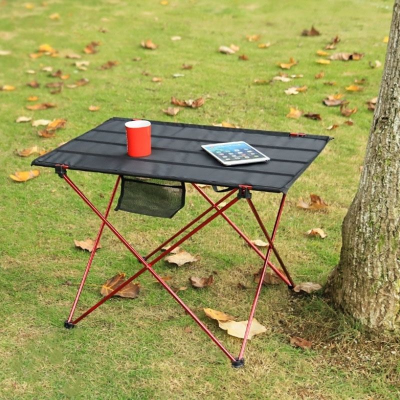 Table de camping pliante ultralégère en alliage d'aluminium pour