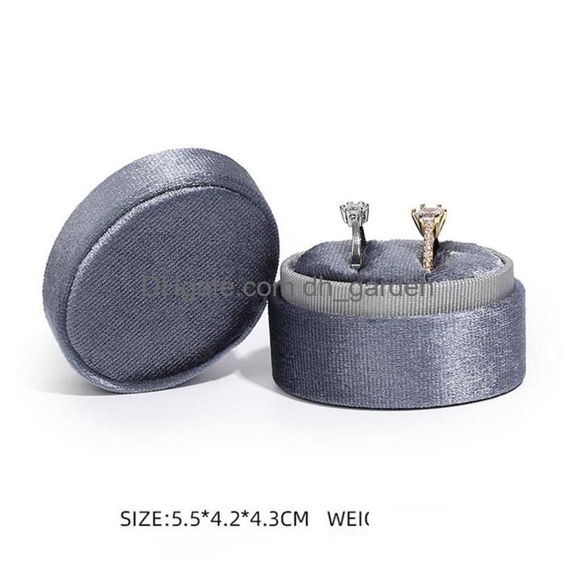 Double Ring Box Bleu gris