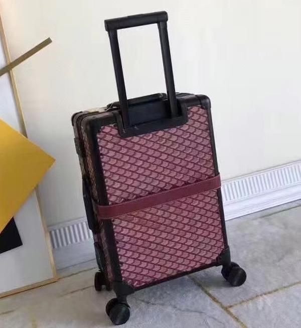 Goyard Bourget PM Travel Trolley Carry Bag Trunk Case Box Brown