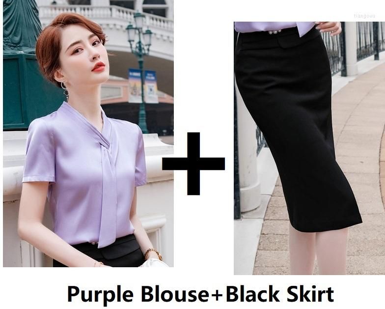 Purple Blouse Skirt