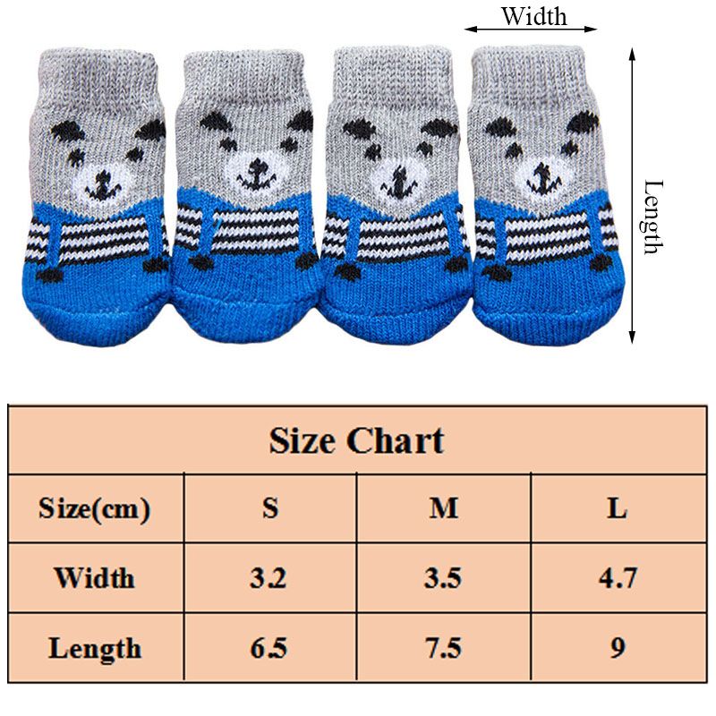 4pcs pet socks