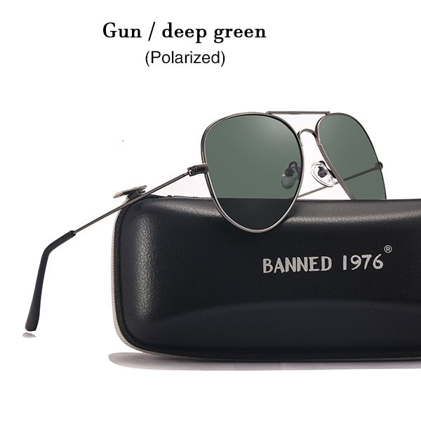 Gun Deep Green-Leather Case
