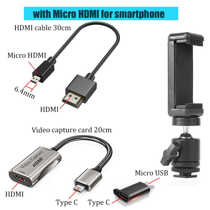 電話マイクロHDMI