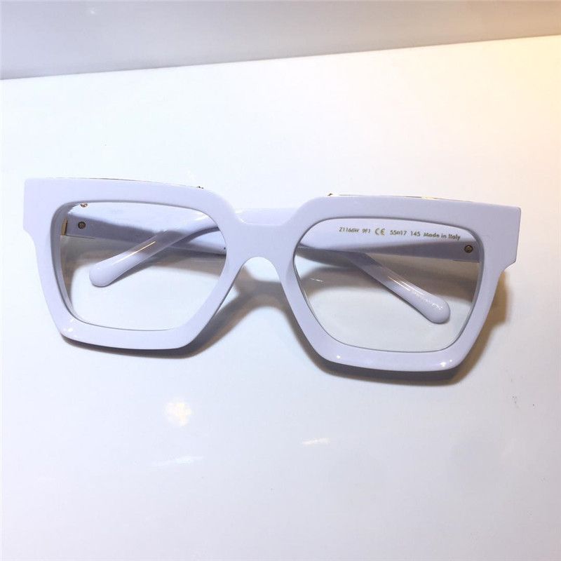 white gold frame clear lens