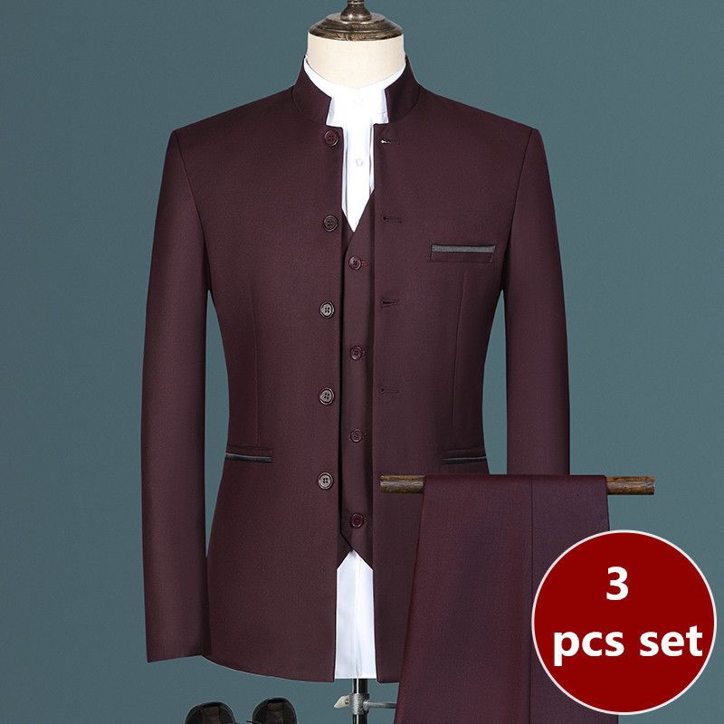 3 datorer Set Wine Red