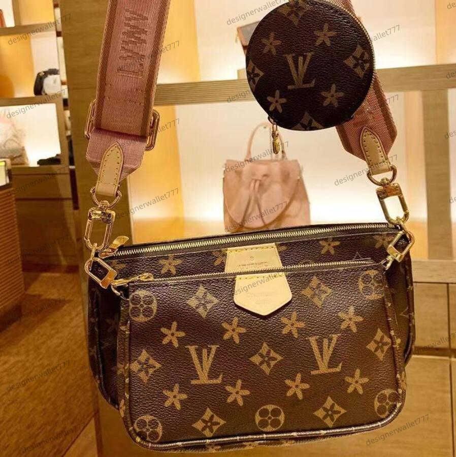 BRAND NEW ! Louis Vuitton M44813 Monogram Canvas Multi Pochette Accessories  -Khaki Strap - The Attic Place