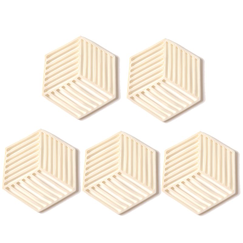 White 5pcs Hexagon