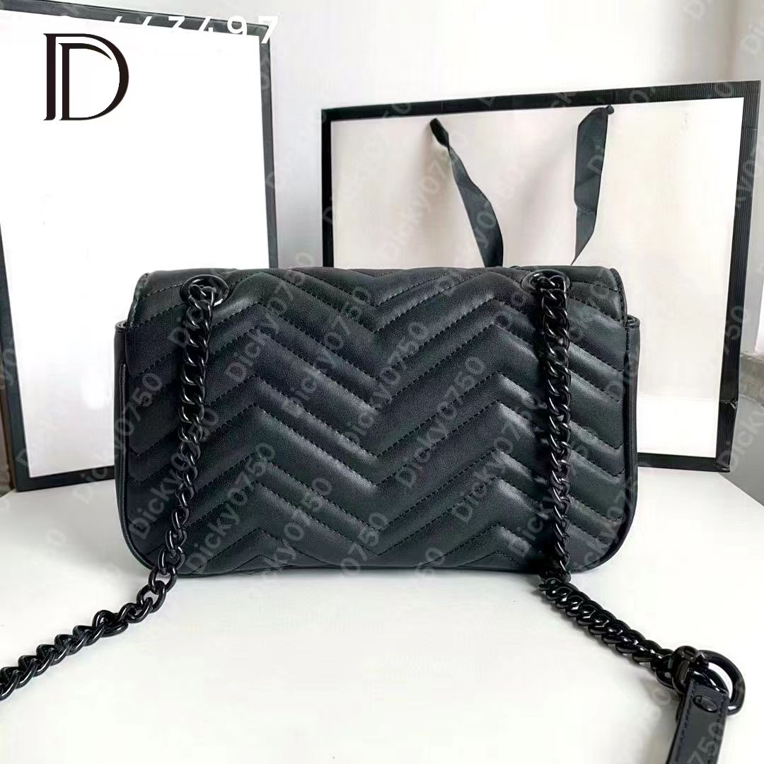 All black wave bag with black metal