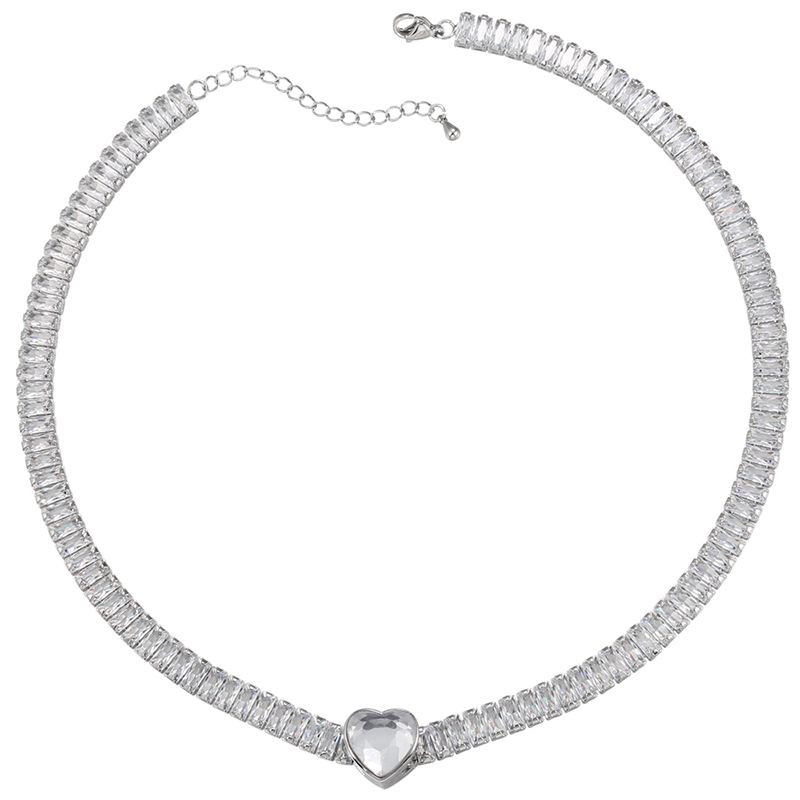 Halsband silver whit