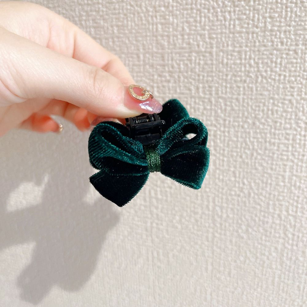 Elegant Black Valvet Bows Hair Ribbons For Women Girls Vintage