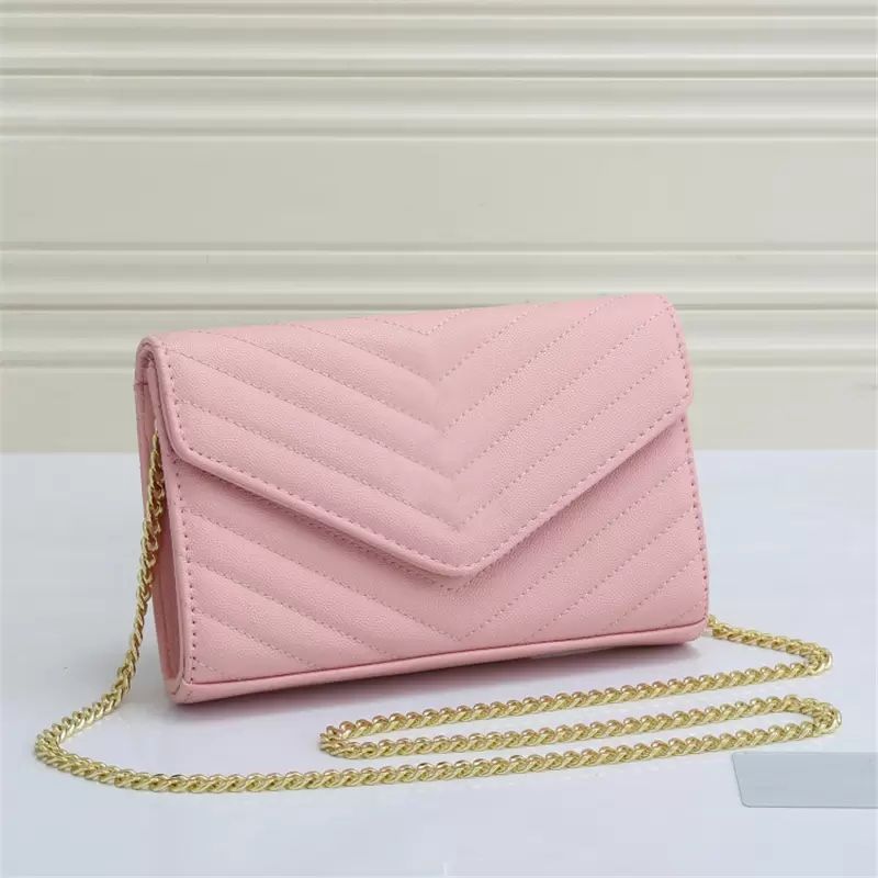 # 3-Light Pink with Gold Chain