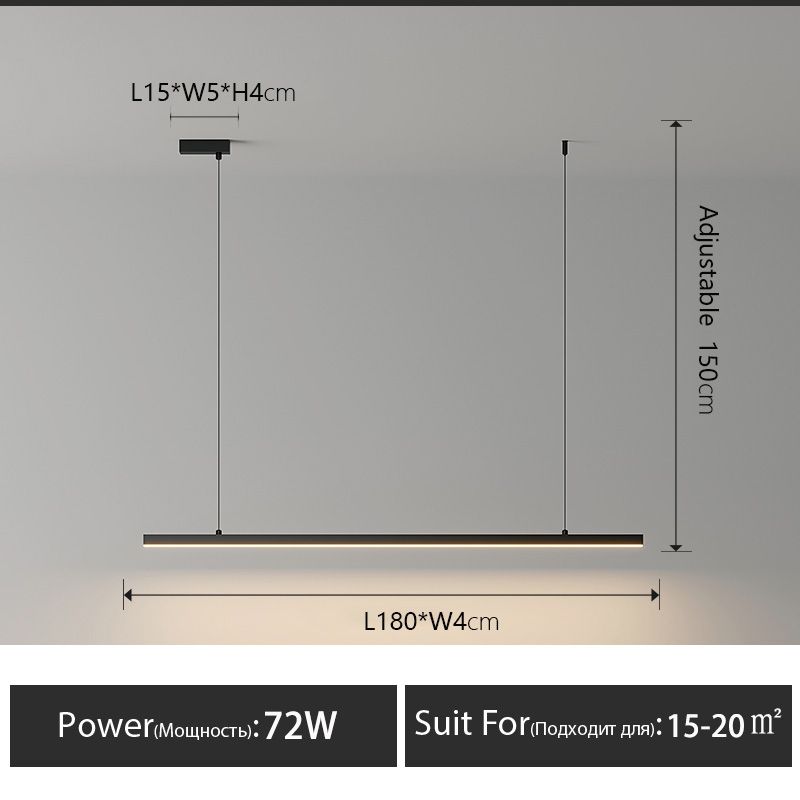 L180 cm vitt ljus (6000k)