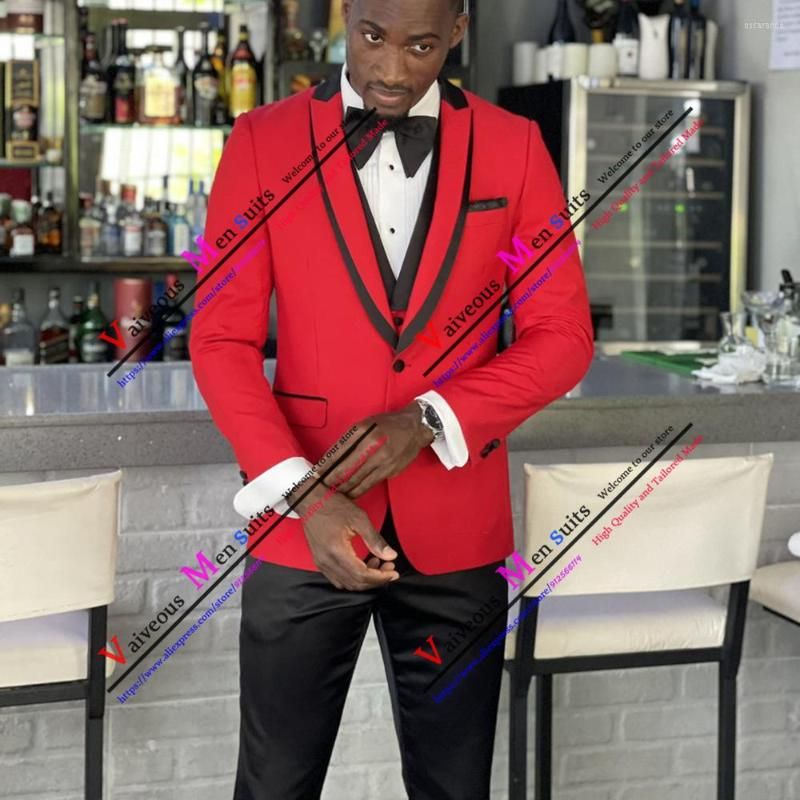 Prom Black Suit Red Tie Vest Prom Clothes For Guys Red Vest With