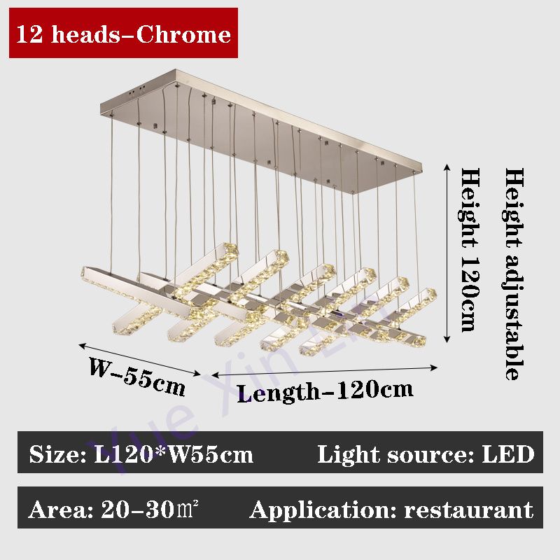 12 huvuden Chrome Light Body Dimning med