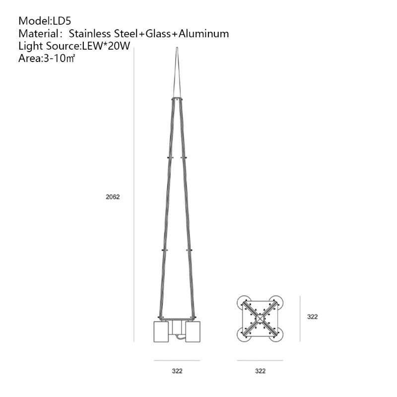 L32cm H206cm Cold Light