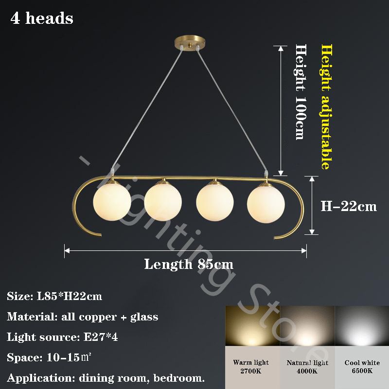 4 têtes de lumière chaude sans télécommande