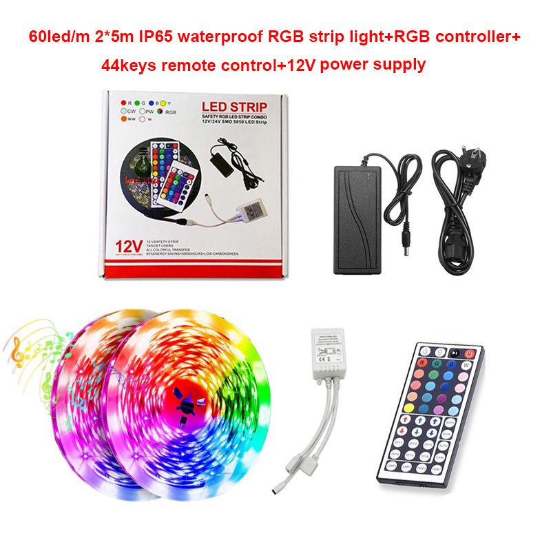 2 * 5M RGB تحكم + مقاوم للماء