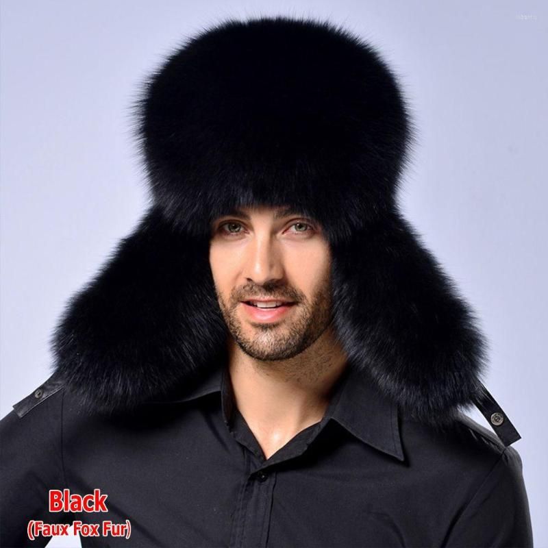 Black -Faux Fox Fur)