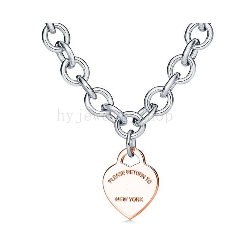 Rose Gold Heart Tag-45cm